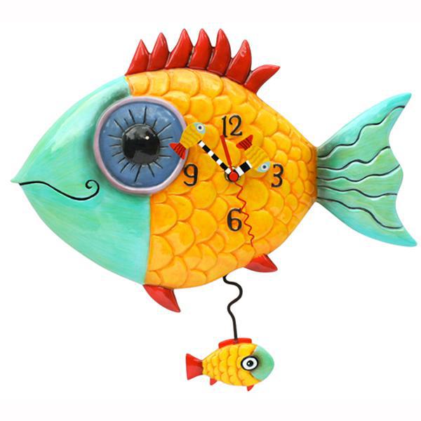 Wide Eyed Fishy Clock