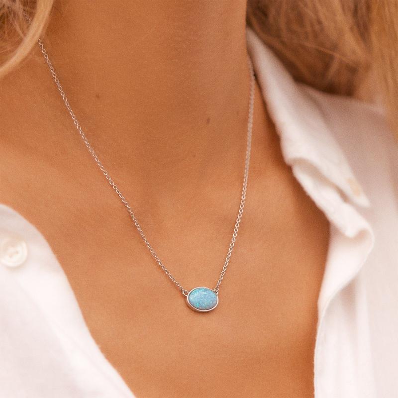 Opal Pendant Necklace