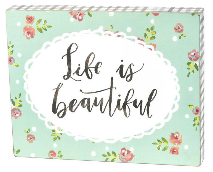Life Is Beautiful Box Sign