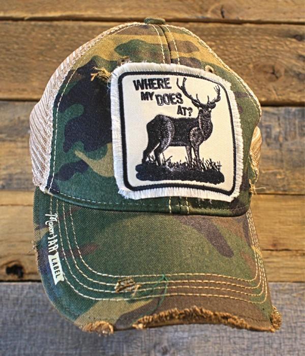 Where My Does At Distressed Hat