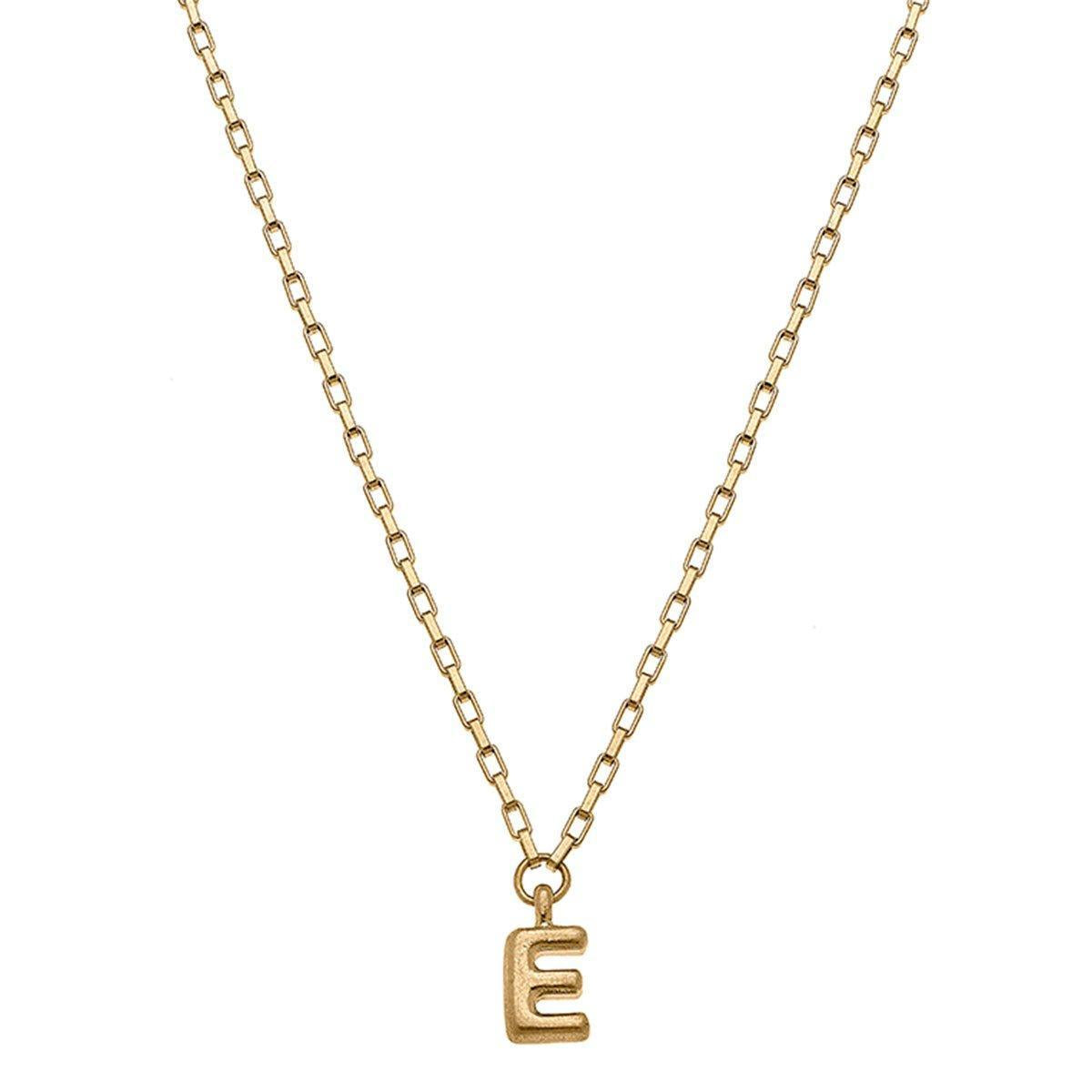 Holly Bubble Letter Initial Necklace