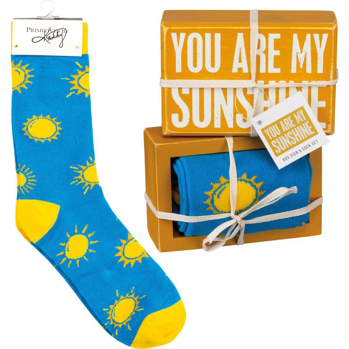 You Are My Sunshine Socks & Sign