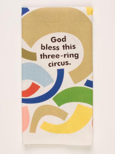 Three Ring Circus Dish Towel