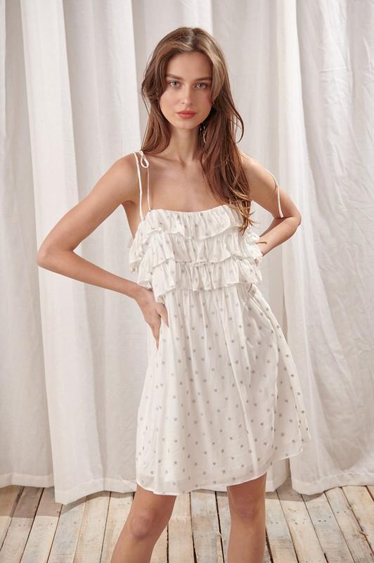 White Star Print Dress