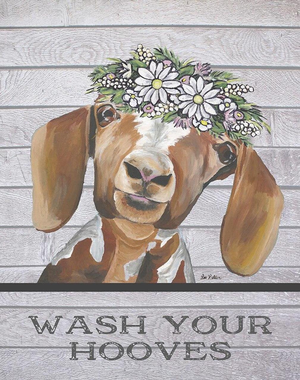 Wash Your Hooves Tin Sign