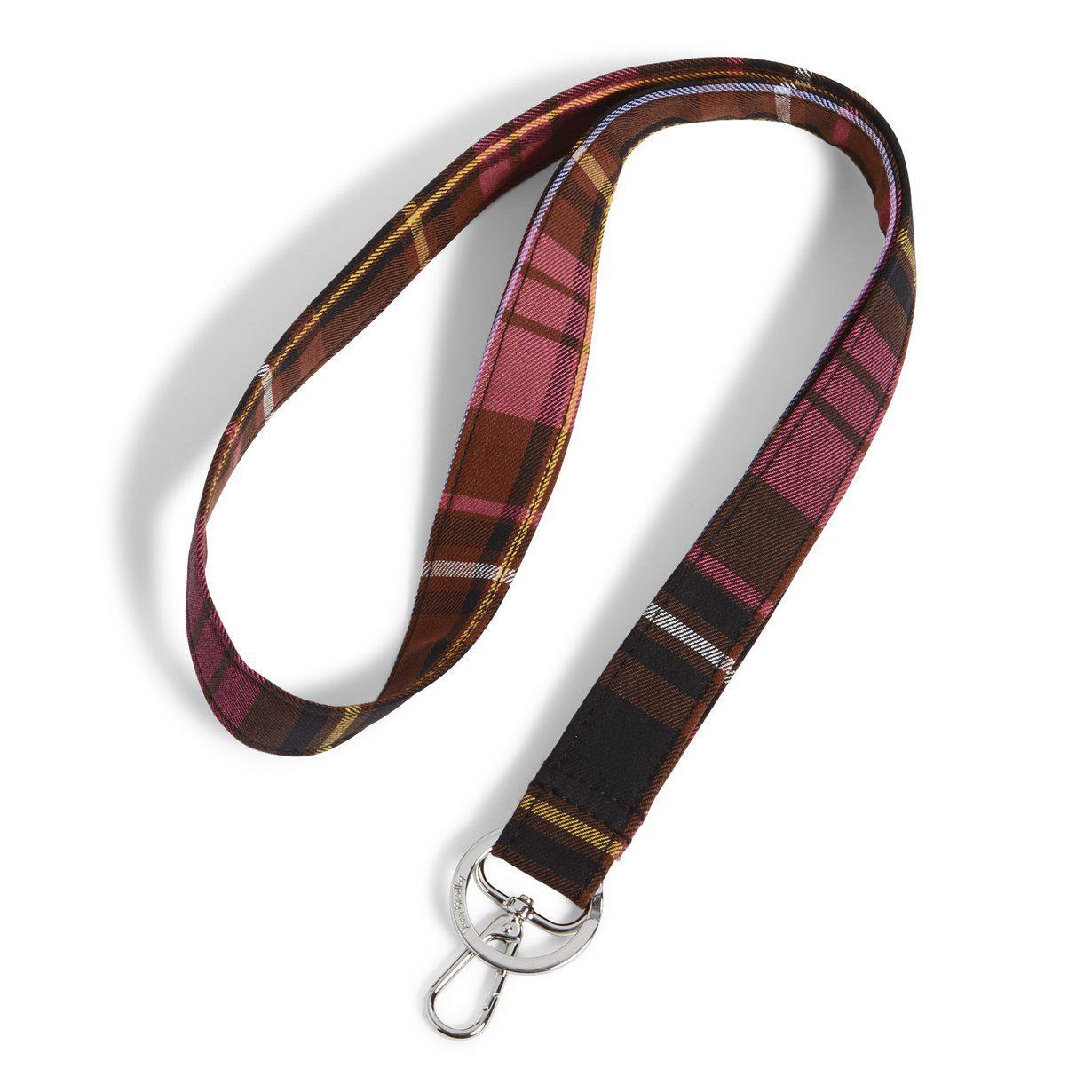 Wide Lanyard In Cozy Plaid