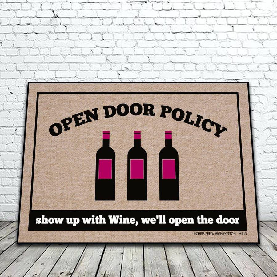 Open Door Policy Door Mat