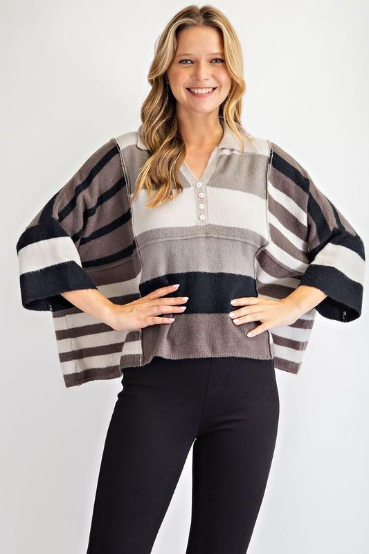 Pattern Stripe Sweater