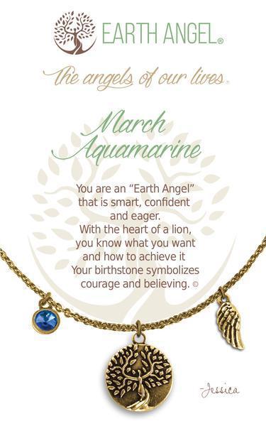 March Earth Angel Birthstone Necklace