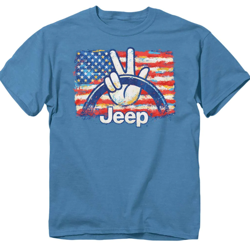 Jeep American Flag Wave Tee