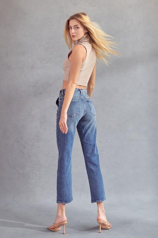 Slim Straight Denim Jeans