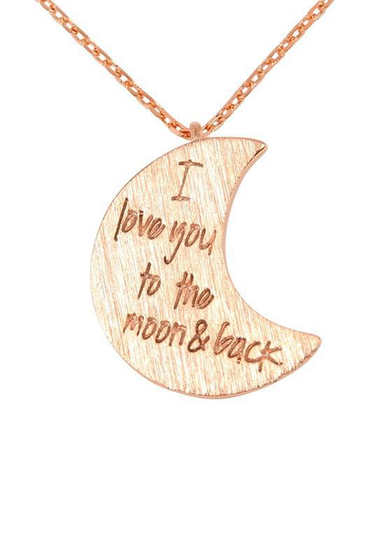 I Love You Moon Necklace