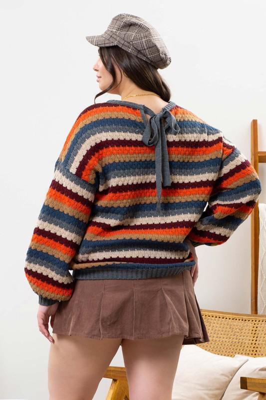 Orange Stripe Sweater