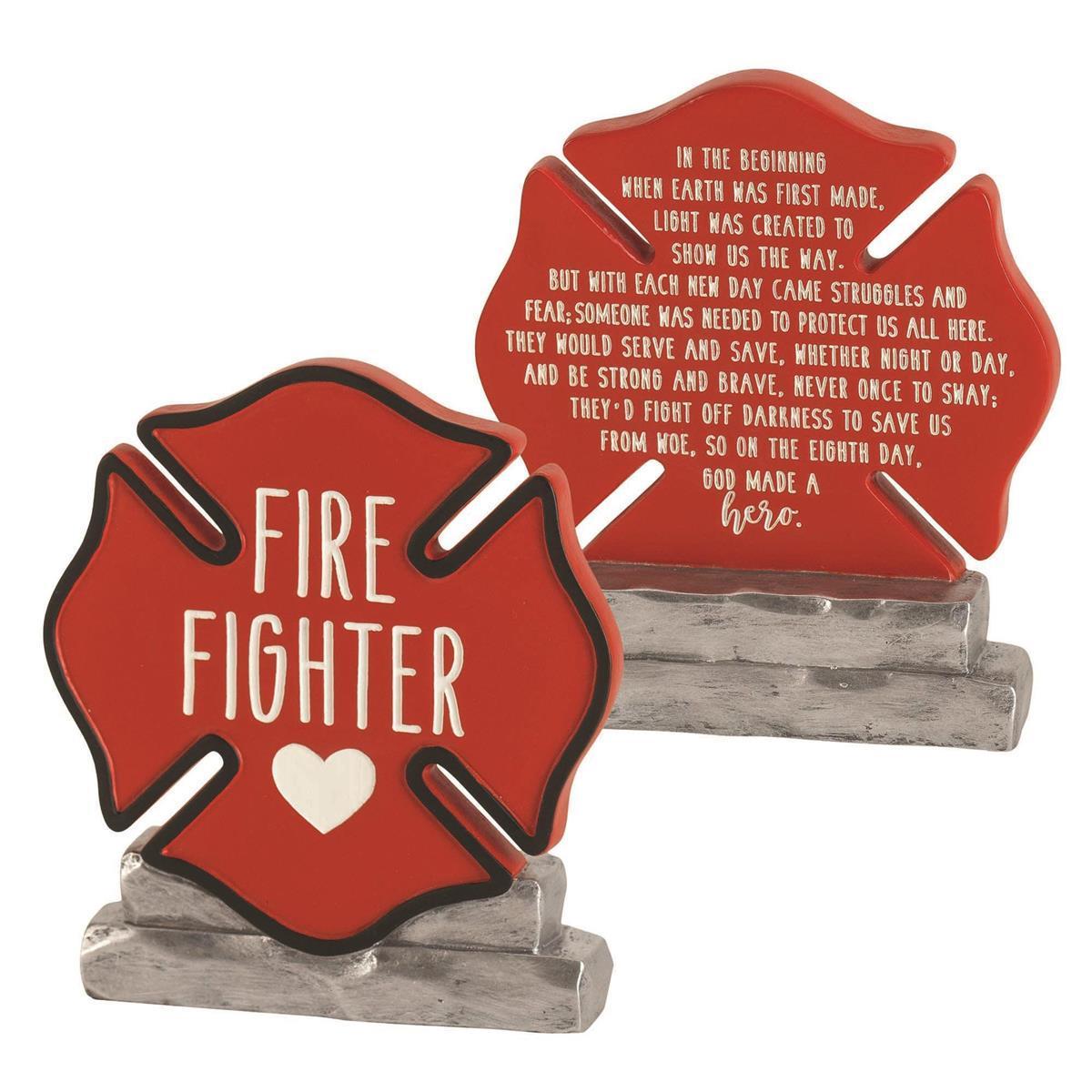 Fire Fighter Badge Resin Sign