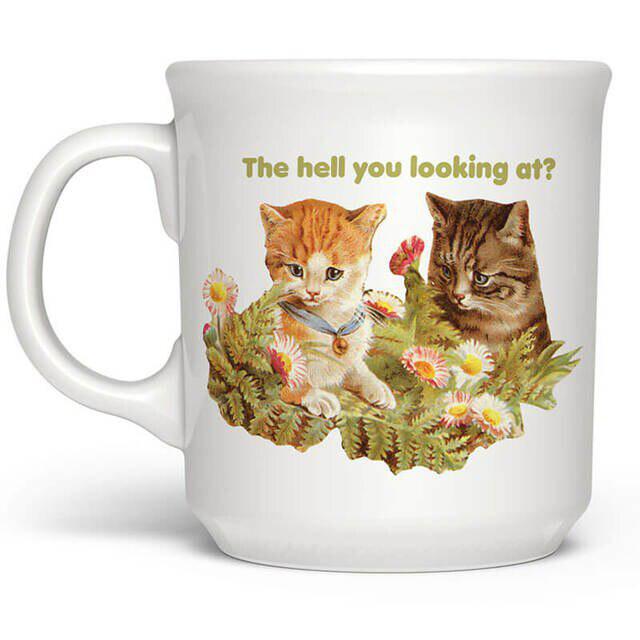 The Hell you Looking at? Cat Mug
