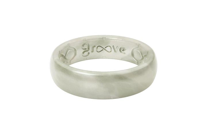 Thin Pearl Groove Life Silicone Ring