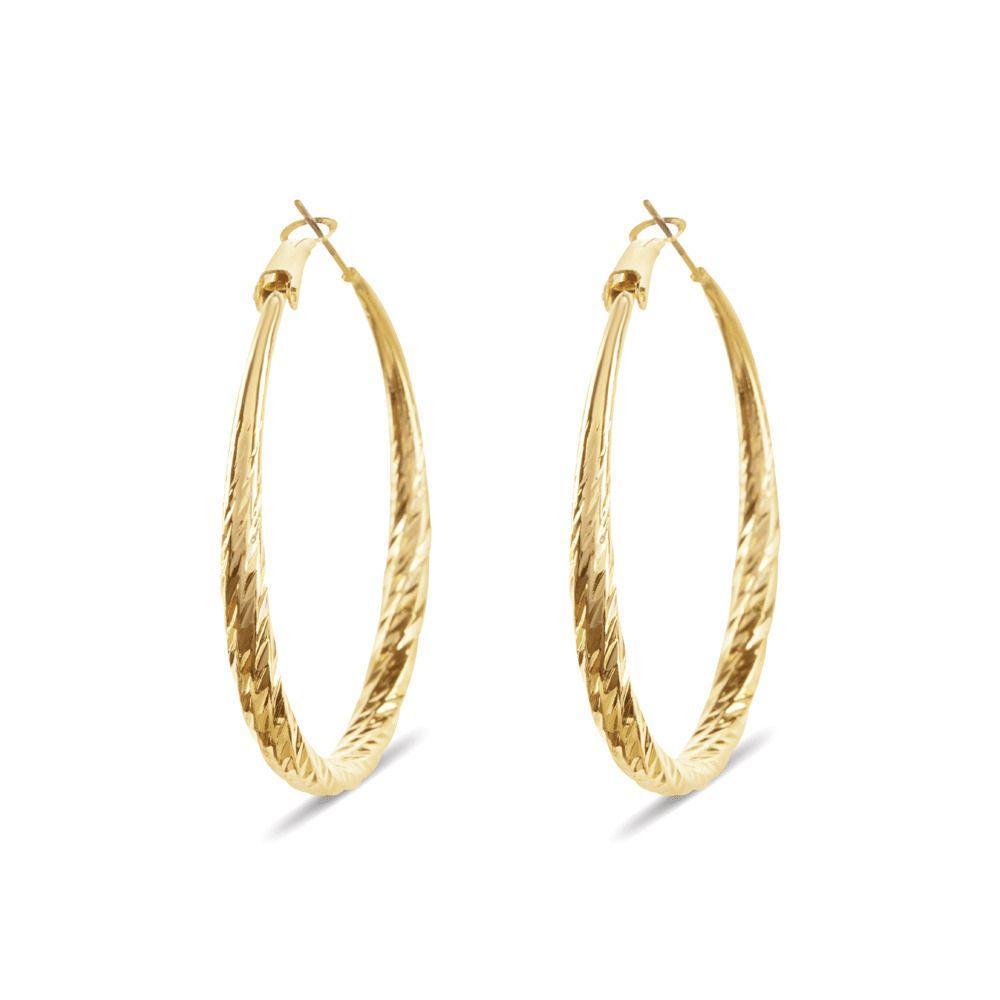 Circle Of Life Gold Hoop Earrings
