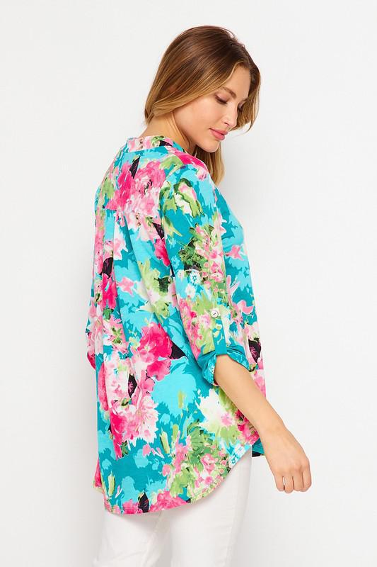 Spring Floral Gabby Top