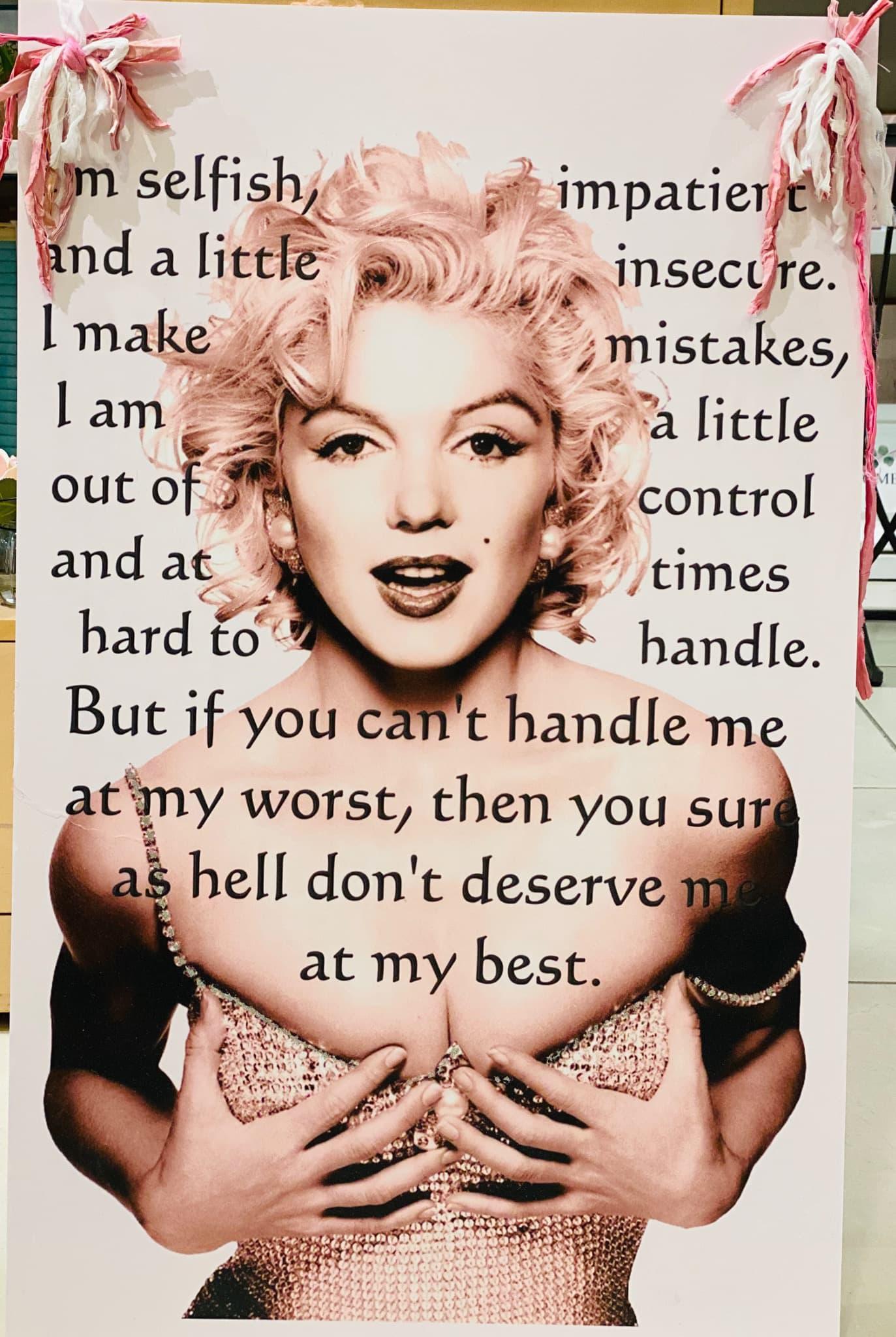 Marilyn Monroe 20x32 Hanging Sign