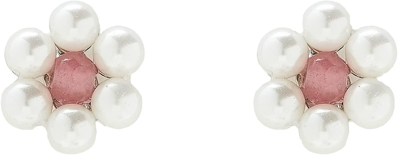 Bitty Pearl Flower Stud Earrings
