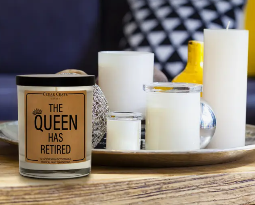 The Queen Has Retired Candle