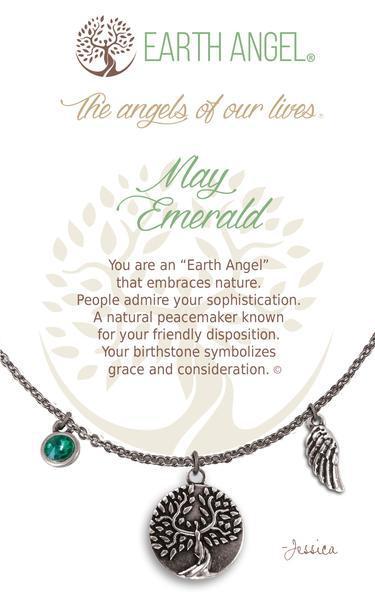 May Birthstone Earth Angel Necklace