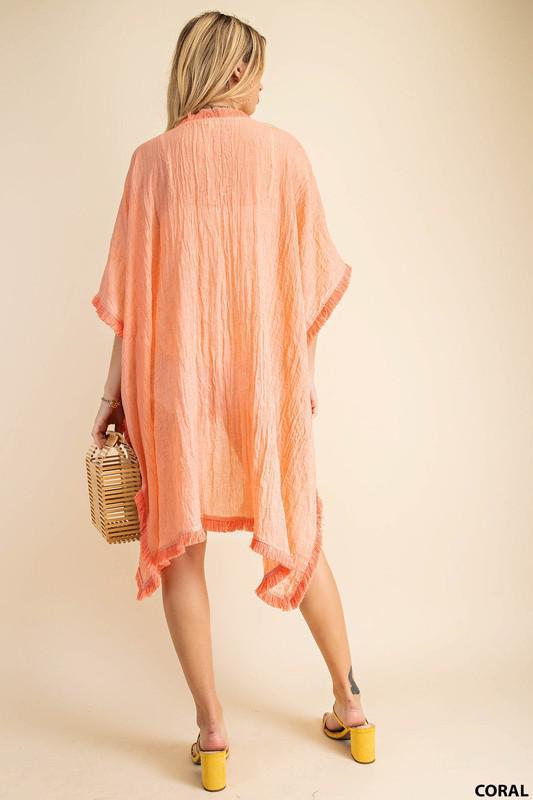 Coral Fringe Kmono