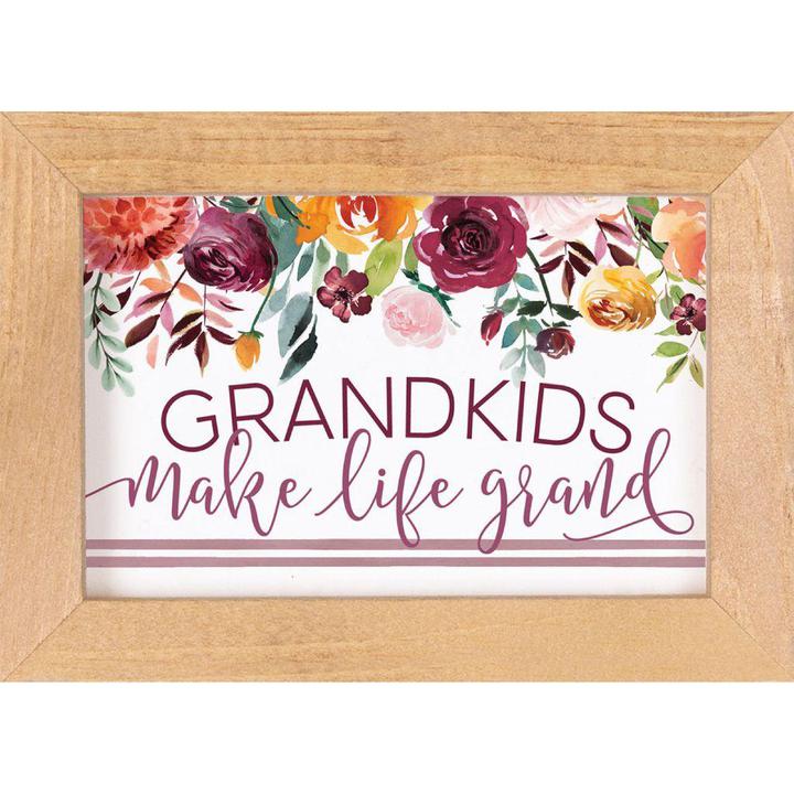 GrandKids Make Life Grand Framed Sign