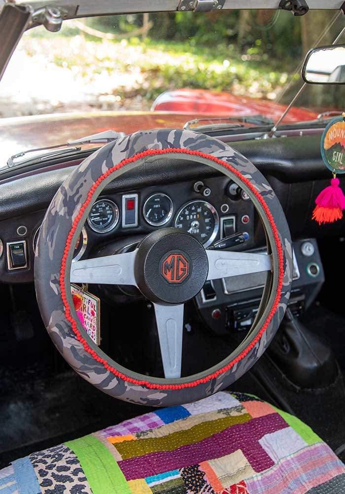Steering Wheel Cover Olive Camo
